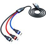 40 W 5A USB zu Micro USB + USB-C / Typ C + 8-poliges Schnelllade-Datenkabel, Kabellänge: 1,2 m – Bild 2