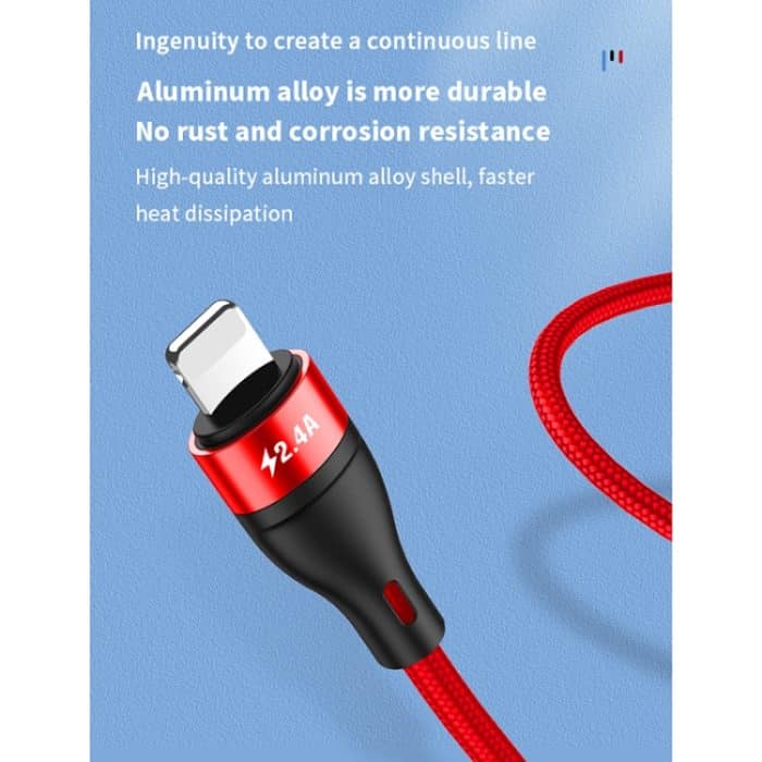 40 W 5A USB zu Micro USB + USB-C / Typ C + 8-poliges Schnelllade-Datenkabel, Kabellänge: 1,2 m – Bild 7