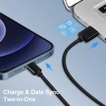 LZ-728 2-in-1 18 W QC 3.0 USB-Schnittstelle Reiseladegerät + USB-auf-8-Pin-Datenkabel-Set, EU-Stecker, Kabellänge: 1 m – Bild 8