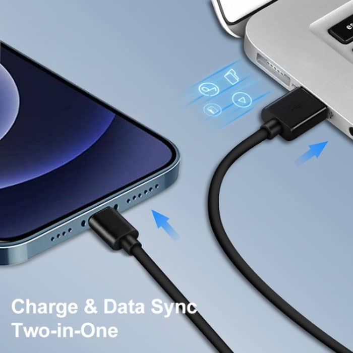 LZ-728 2-in-1 18 W QC 3.0 USB-Schnittstelle Reiseladegerät + USB-auf-8-Pin-Datenkabel-Set, EU-Stecker, Kabellänge: 1 m – Bild 8