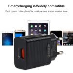 LZ-728 2-in-1 18 W QC 3.0 USB-Schnittstelle Reiseladegerät + USB-auf-8-Pin-Datenkabel-Set, EU-Stecker, Kabellänge: 1 m – Bild 9