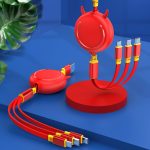 KO42 1.2M 3A 3 in 1 USB bis 8 PIN + USB-C / Typ-C + Micro USB Bull Head Retractable Datenkabel – Bild 11