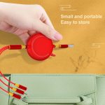 KO42 1.2M 3A 3 in 1 USB bis 8 PIN + USB-C / Typ-C + Micro USB Bull Head Retractable Datenkabel – Bild 7