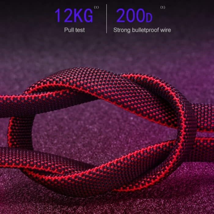 K051 1,2 m 3-in-1-USB-auf-8-Pin + USB-C / Typ-C + Micro-USB Shark Fabric-Datenkabel – Bild 6