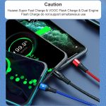 KO61 1.2M 5A 3 in 1 USB bis 8 PIN + USB-C / Typ-C + Micro USB Rund schnelles Ladedatenkabel – Bild 11