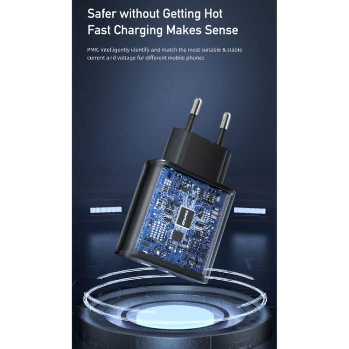 awei PD7 20W QC + PD Schnelllade-Reiseladegerät Netzteil, EU-Stecker – Bild 4
