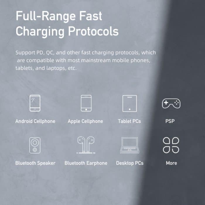 awei PD7 20W QC + PD Schnelllade-Reiseladegerät Netzteil, EU-Stecker – Bild 7