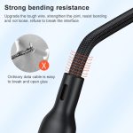 ADC-66 5A 66W 3 in 1 USB bis 8 PIN + Micro USB + USB-C / Typ-C Schnellladung Geflochtene Datenkabel, Kabellänge: 1,2m – Bild 3