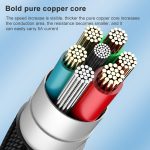 ADC-66 5A 66W 3 in 1 USB bis 8 PIN + Micro USB + USB-C / Typ-C Schnellladung Geflochtene Datenkabel, Kabellänge: 1,2m – Bild 5