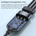 ADC-66 5A 66W 3 in 1 USB bis 8 PIN + Micro USB + USB-C / Typ-C Schnellladung Geflochtene Datenkabel, Kabellänge: 1,2m – Bild 6