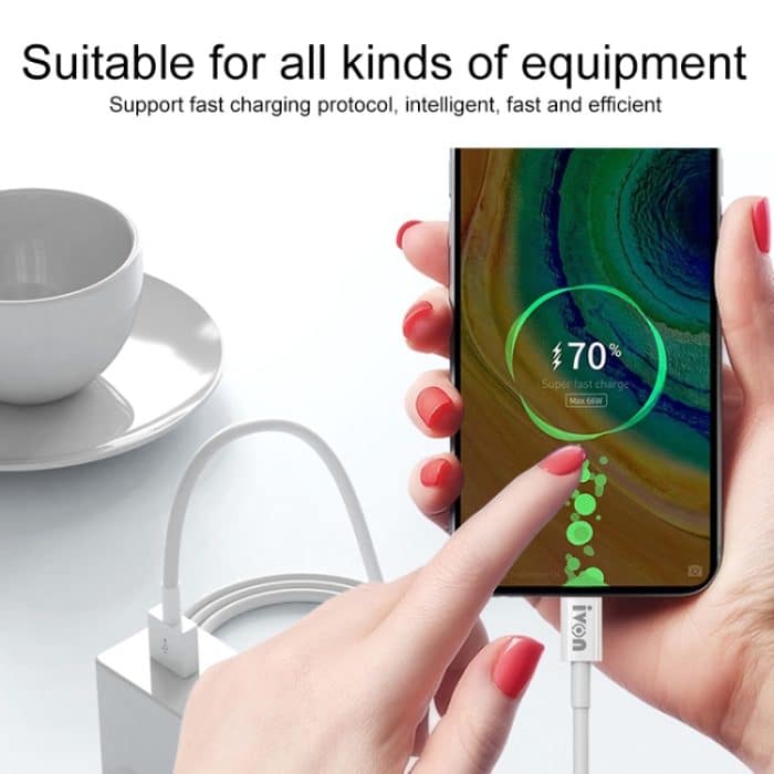 IVON CA70 Typ-C / USB-C Schnelllade-Datenkabel, Länge: 2 m – Bild 2