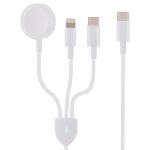 3 in 1 USB-C / Typ-C bis 8 PIN + USB-C / Typ-C + Magnetic Uhr Wireless Ladegerät Datenkabel, Kabellänge: 1,2m