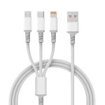 3A 3 in 1 USB zu Typ-C / 8 Pin / Micro USB Schnellladekabel, Kabellänge: 1,2m