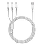 3A 3 in 1 USB zu Typ-C / 8 Pin / Micro USB Schnellladekabel, Kabellänge: 1,2m – Bild 2