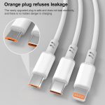 3A 3 in 1 USB zu Typ-C / 8 Pin / Micro USB Schnellladekabel, Kabellänge: 1,2m – Bild 4