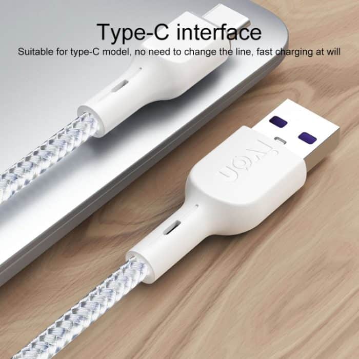 IVON CA85 Typ-C / USB-C Superschnelllade-Datenkabel, Länge: 1 m – Bild 7