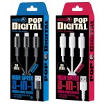 WEKOME WDC-02 Tidal Energy Series 3A USB auf 8 Pin+Typ-C+Micro USB 3 in 1 PVC-Datenkabel, Länge: 1,2 m – Bild 3