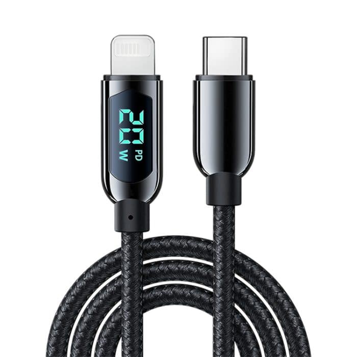 Mutural Li-CC001 1,2 m PD20W Digitalanzeige USB-C/Typ-C auf 8-poliges Ladedatenkabel – Bild 1