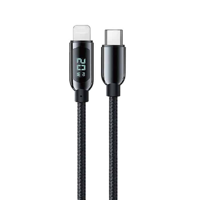 Mutural Li-CC001 1,2 m PD20W Digitalanzeige USB-C/Typ-C auf 8-poliges Ladedatenkabel – Bild 2