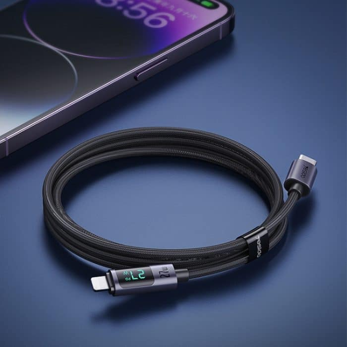 Yesido CA157 PD27W USB-C/Typ-C auf 8-poliges Digitalanzeige-Ladedatenkabel, Kabellänge: 1,2 m – Bild 2
