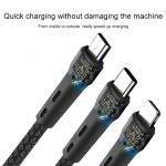 100 W 6 A Typ-C auf 8 Pin + Typ C + Micro-USB-Ladedatenkabel, 1,3 m – Bild 3