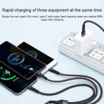 100 W 6 A Typ-C auf 8 Pin + Typ C + Micro-USB-Ladedatenkabel, 1,3 m – Bild 4