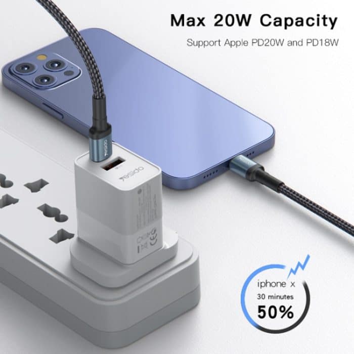 Yesido CA76 20 W USB-C/Typ-C auf 8-poliges Ladekabel, Länge: 1,2 m – Bild 7