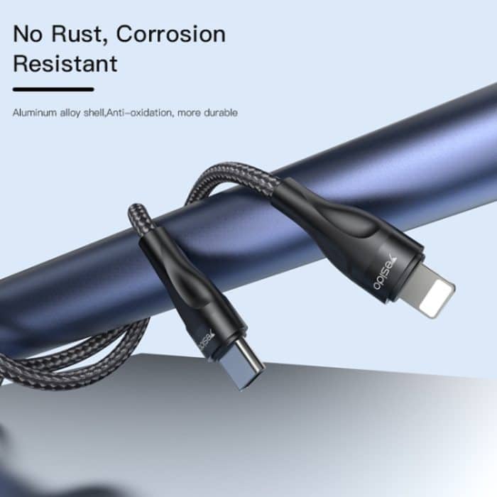 Yesido CA82 2,4 A USB-C/Typ-C auf 8-poliges Ladekabel, Länge: 30 cm – Bild 6