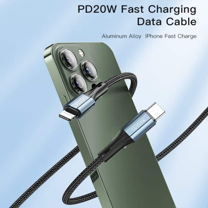 Yesido CA95 3A 20W USB-C / Typ-C auf 8-poliges Schnellladekabel, Länge: 1,2 m – Bild 2
