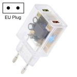 2A Dual USB Transparentes Ladegerät, Spezifikation: EU-Stecker