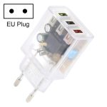 Transparentes 2A-Ladegerät mit drei USB-Anschlüssen, Spezifikation: EU-Stecker