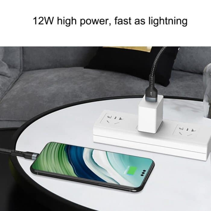 IVON CA88 12W 2,4A USB auf USB-C / Typ-C Nylongeflecht Schnelllade-Datenkabel, Kabellänge: 1 m – Bild 3