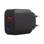 LZ-819A+C QC3.0 USB + PD 18W USB-C/Typ-C-Schnittstellen Reiseladegerät mit Kontrollleuchte, EU-Stecker – Bild 3