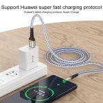 IVON CA79 5A Typ-C / USB-C geflochtenes Schnelllade-Datenkabel aus Aluminiumlegierung für Huawei, Länge: 1 m – Bild 7