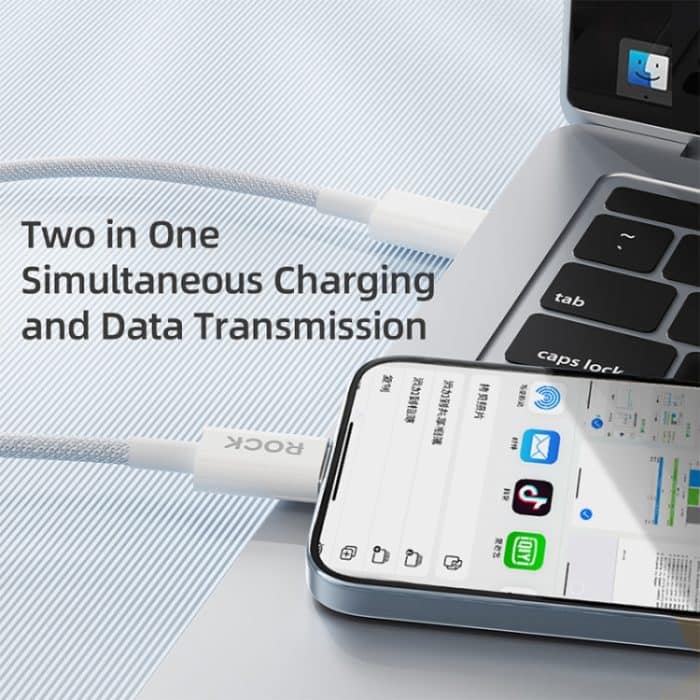 ROCK Z20 1m PD27W USB-C / Typ-C auf 8-Pin Schnellladedatenkabel – Bild 6