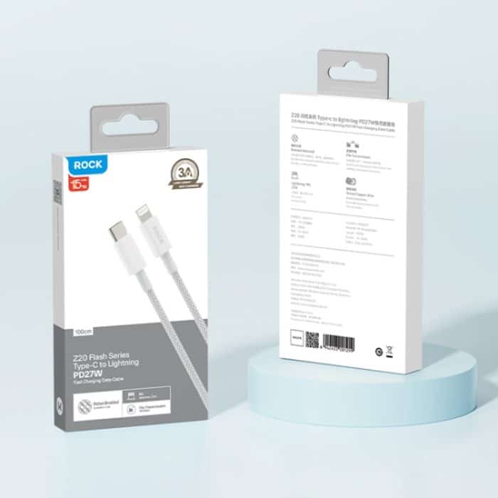 ROCK Z20 1m PD27W USB-C / Typ-C auf 8-Pin Schnellladedatenkabel – Bild 9