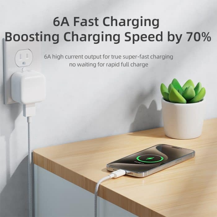 ROCK Z20 1m 6A USB auf USB-C / Typ-C Schnellladedatenkabel – Bild 4