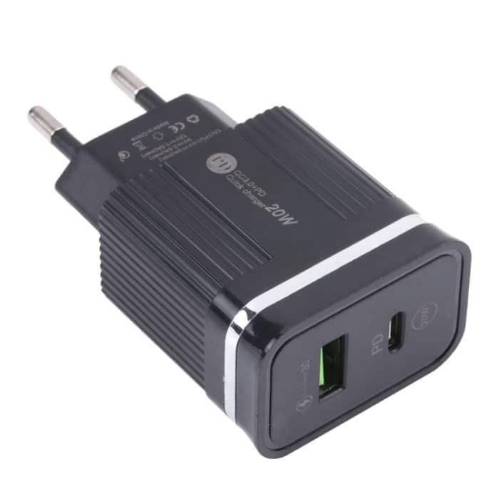46-A2C2 20W PD + QC3.0 USB-Multifunktions-Schnellladegerät, EU-Stecker – Bild 1