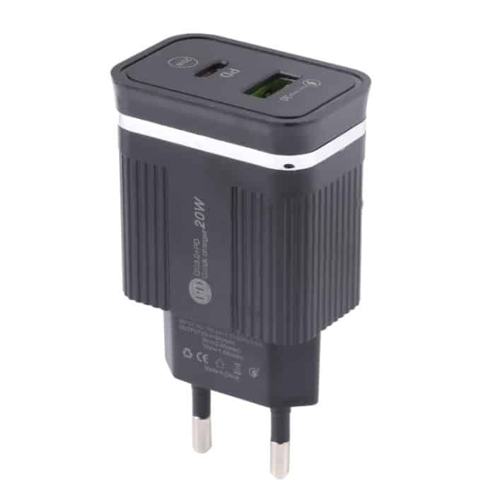 46-A2C2 20W PD + QC3.0 USB-Multifunktions-Schnellladegerät, EU-Stecker – Bild 5