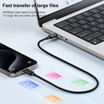 MOMAX DC30 1,5 m USB-C/Typ-C auf USB-C/Typ-C 60 W geflochtenes Datensynchronisierungs-Ladekabel – Bild 9