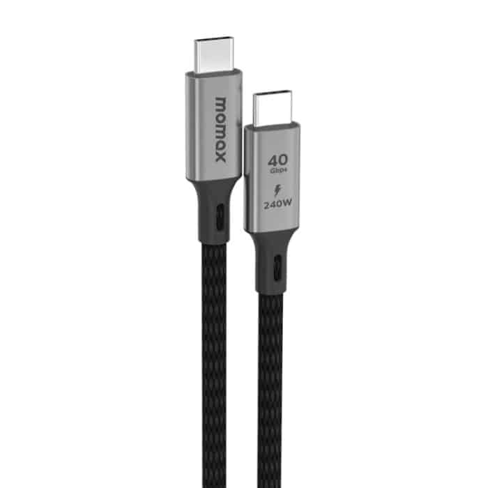 MOMAX DC39 1 m USB4.0 USB-C/Typ-C auf USB-C/Typ-C 240 W geflochtenes Datensynchronisierungs-Ladekabel – Bild 1