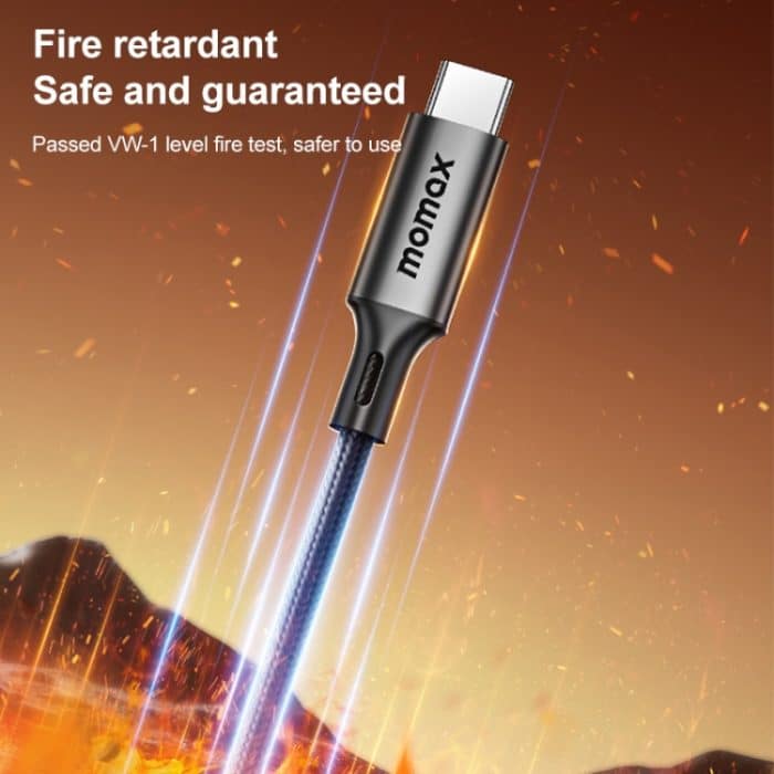 MOMAX DC39 1 m USB4.0 USB-C/Typ-C auf USB-C/Typ-C 240 W geflochtenes Datensynchronisierungs-Ladekabel – Bild 12