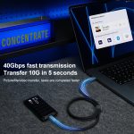 MOMAX DC39 1 m USB4.0 USB-C/Typ-C auf USB-C/Typ-C 240 W geflochtenes Datensynchronisierungs-Ladekabel – Bild 6