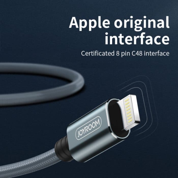 JOYROOM S-M369 Simple Series 2,4 A 8-poliges geflochtenes Nylon-Datenkabel, Länge: 1,2 m – Bild 3