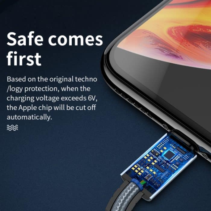 JOYROOM S-M369 Simple Series 2,4 A 8-poliges geflochtenes Nylon-Datenkabel, Länge: 1,2 m – Bild 5