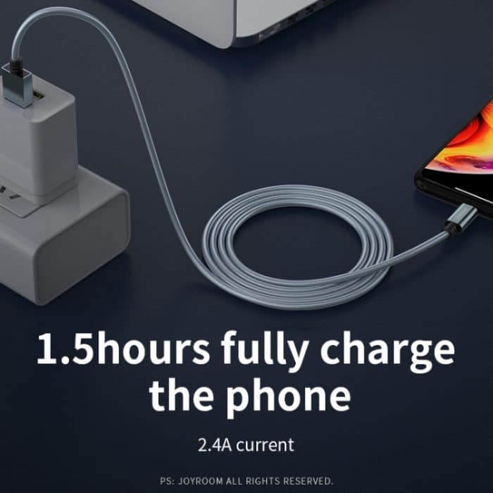 JOYROOM S-M369 Simple Series 2,4 A 8-poliges geflochtenes Nylon-Datenkabel, Länge: 1,2 m – Bild 6