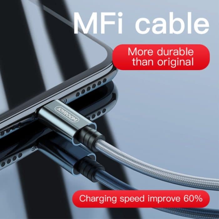 JOYROOM S-M369 Simple Series 2,4 A 8-poliges geflochtenes Nylon-Datenkabel, Länge: 1,2 m – Bild 8