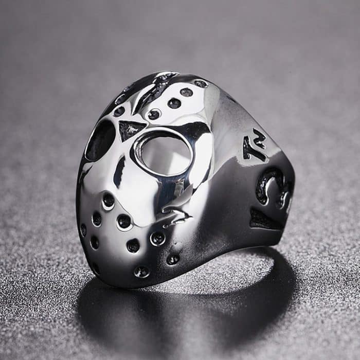 Europa und Amerika-Art-Punk Gothic Rock Maske Schädel Männer Titanstahlring, US-Größe: 7, Durchmesser: 17.4mm, Perimeter: 55mm – Bild 1