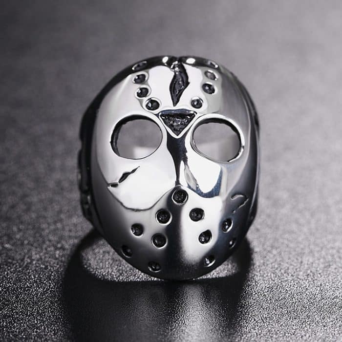 Europa und Amerika-Art-Punk Gothic Rock Maske Schädel Männer Titanstahlring, US-Größe: 7, Durchmesser: 17.4mm, Perimeter: 55mm – Bild 5