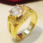 Fashion Businessman 18 Karat Weißgold plattiert + AAA Zirkon Herren Diamantring, Größe: 7, Durchmesser: 17,3 mm, Umfang: 54,5 mm – Bild 5